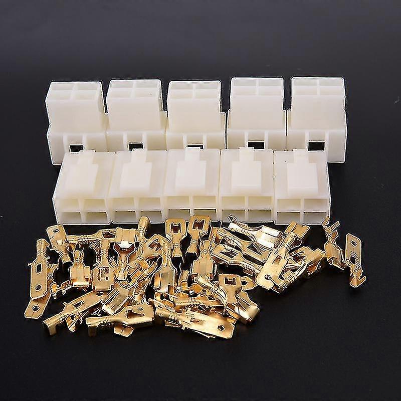 6.3mm 4pin Automotive Electrical Wire Connector Macho Hembra Cable Terminal Plug