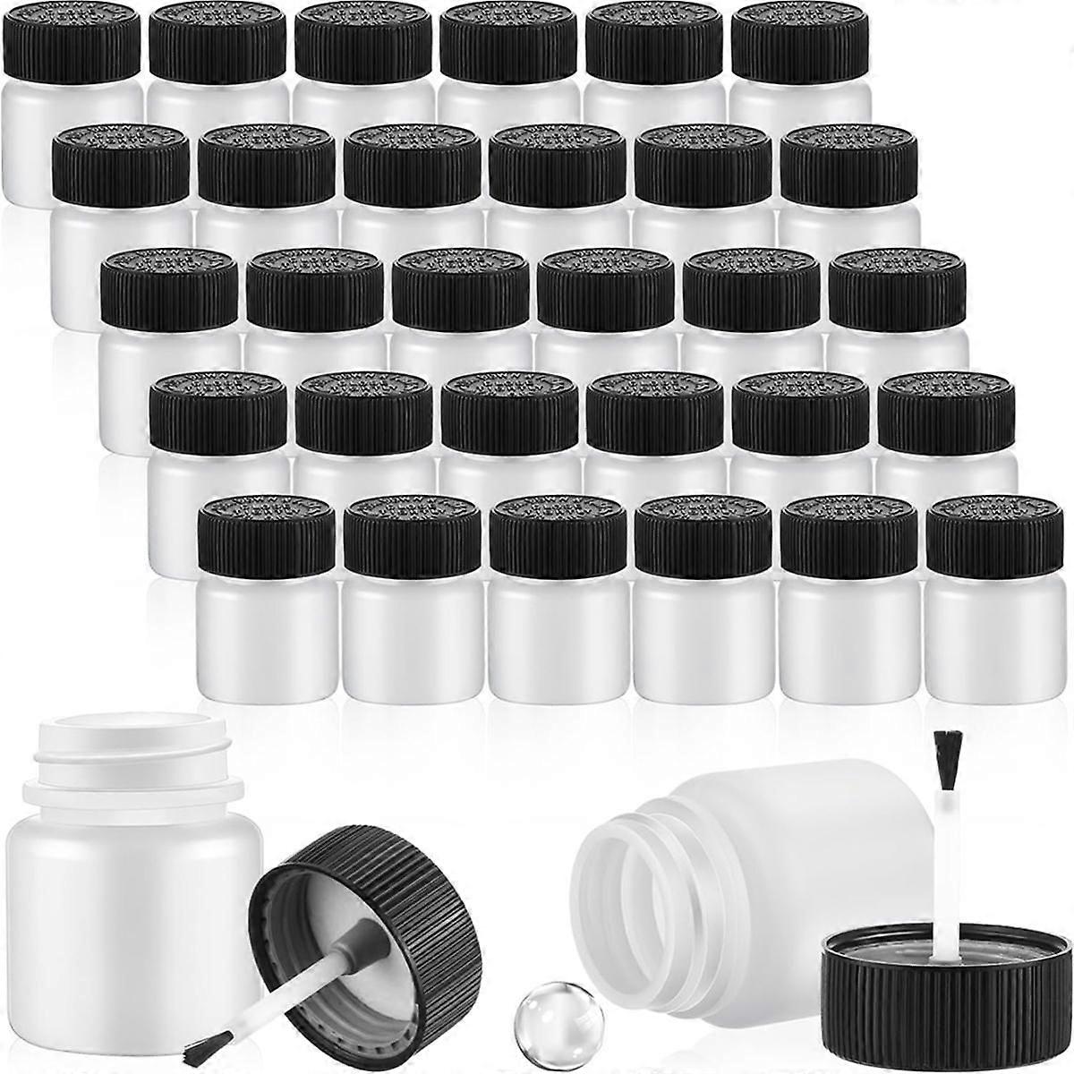 60 Pieces Touch Up Paint Bottles 30 Ml Empty Touch Up Paint Container with Brush & Mixing Ball for