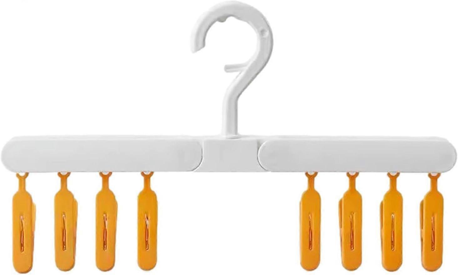 Telescopic Sock Hanger with Foldable Design, Space-Saving Versatile Sock Drying Rack for Outdoor and Indoor Use