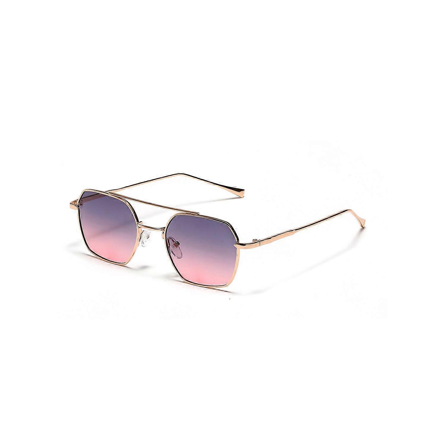 Polygonal Small Frame Metal Vintage Women's Sunglasses ,UV400 Protection