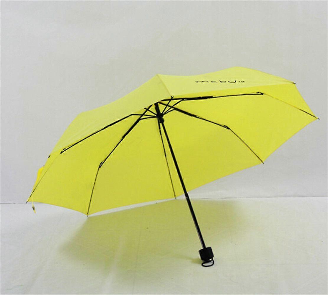 Solid Color Folding Umbrella Small Lightweight UV Protection Umbrella Sunshade