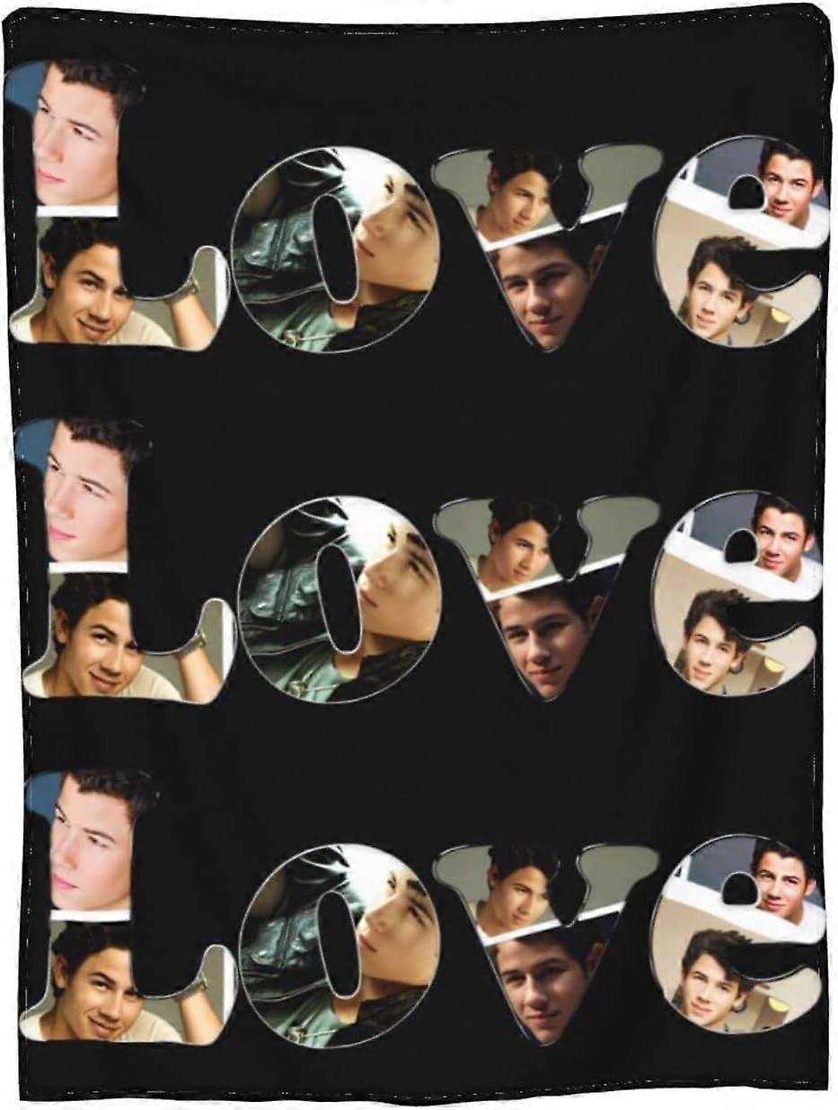 Soft Flannel Fleece Blanket Cozy Warm Printed Sofa Blankets Nick Music and Roxonas MA-638