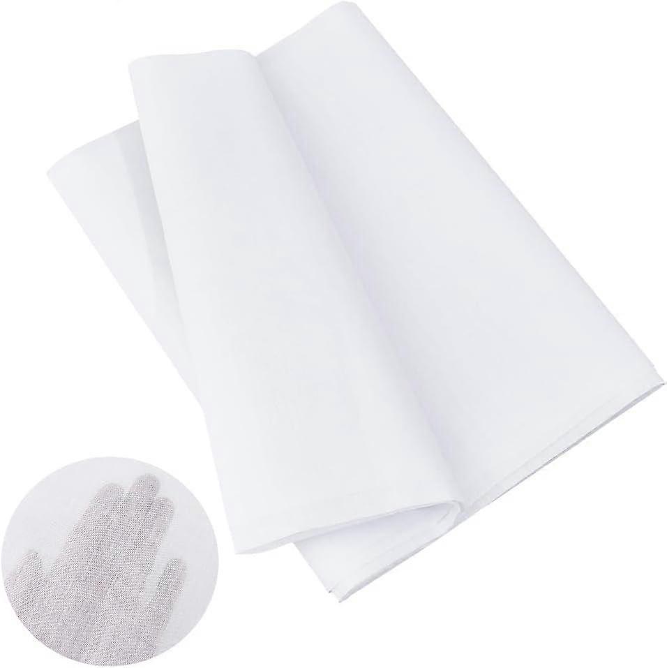 Interfacing Fabric for Sewing 44.5x39 Inch White Iron-On Non-Woven Fusible Interfacing Single-Sided Interfacing Lining Fabric for Blouses Dress Shirts
