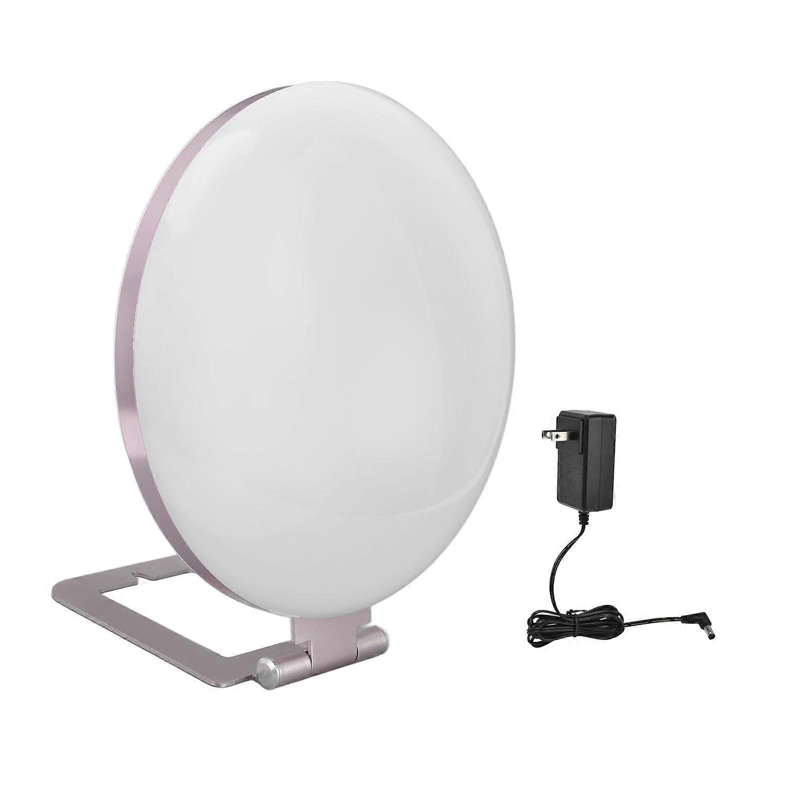 LED Phototherapy Light 3 Color Temperature Modes Round Light Therapy Lamp with Foldable Base US Plug 100V to 240V