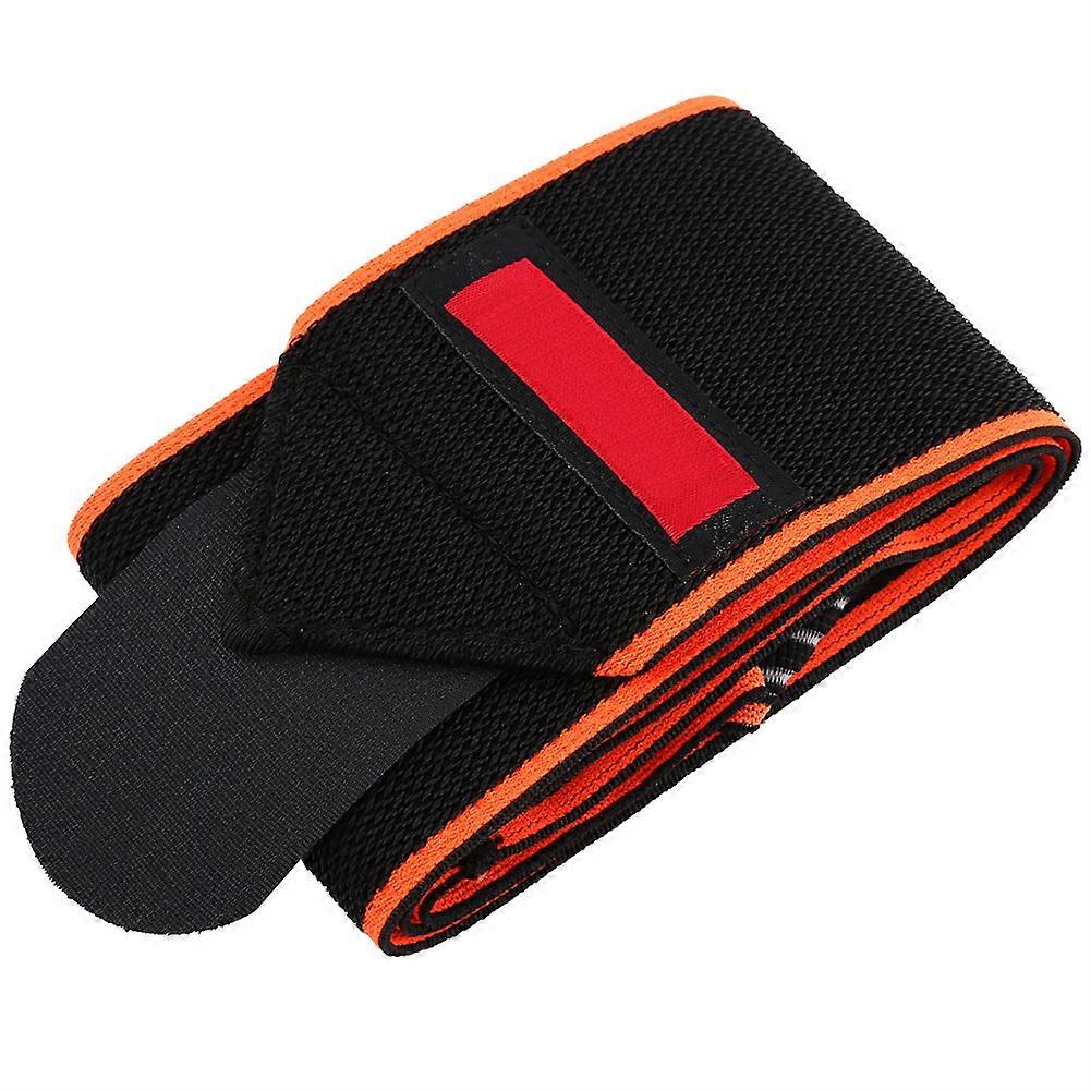 Ankle Support Brace Adjustable Wrap Anti-Slip Elastic Guard with Loop (Orange)