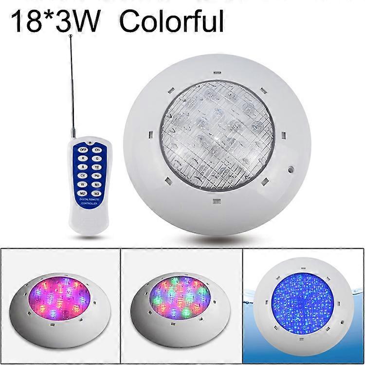 ABS Plastic Swimming Pool Wall Lamp Underwater Light 18x3W