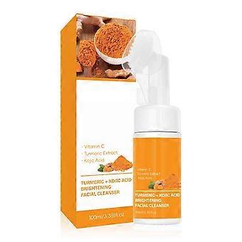 Detergente viso alla curcuma, detergente idratante, pulisce i pori, rinfresca, schiarisce le macchie, uniforma il tono, riduce le imperfezioni, rende la pelle più luminosa, 100 ml