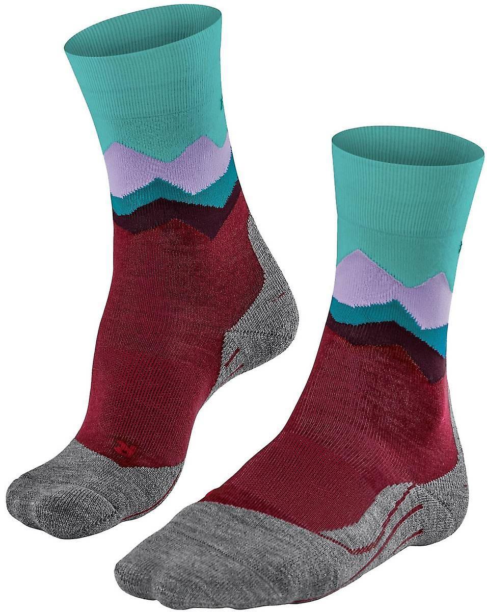 Falke Capsule Trekking TK2 Crest Socks - Cranberry Purple/Blue