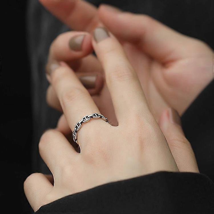 S925 Sterling Silver Cool Style Ladies Combination Ring, Specification:J449