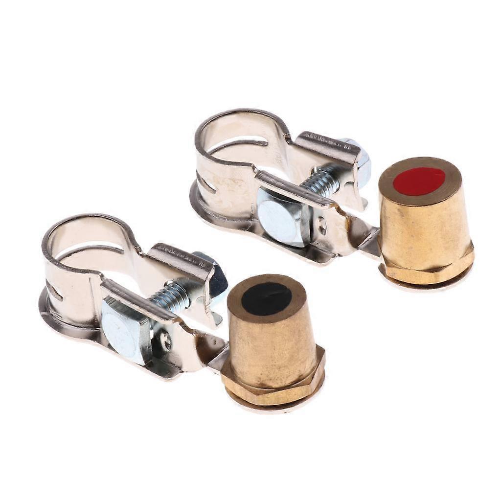 2x Positive Negative Battery Terminal Clamp Clips Quick Release Extender