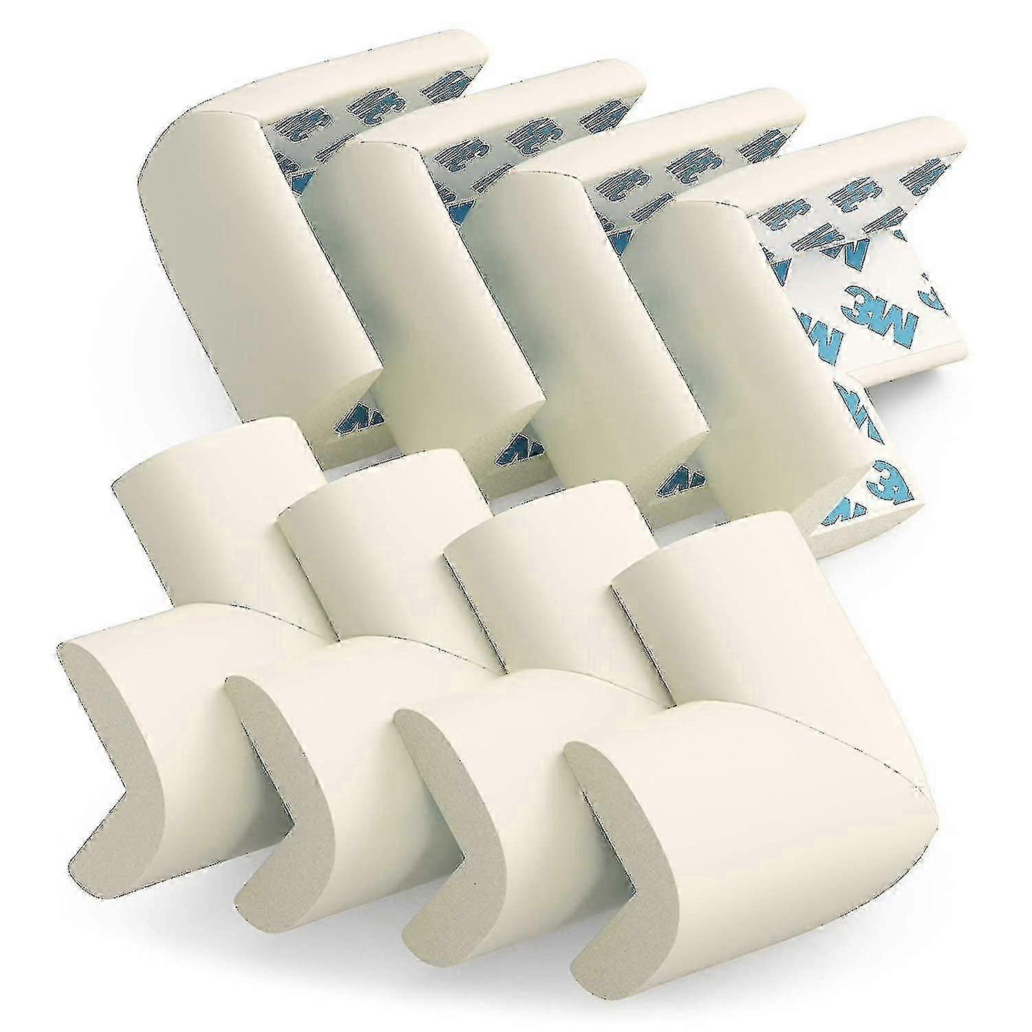 Baby Safety Table Corner Protector - Pre-attached Sharp Corner Pads - Prevent Head and Knee Injuries - 8 Pieces