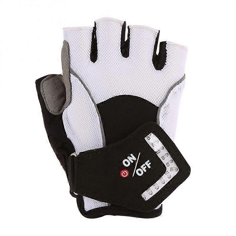 1 Pair Gravity Sensing Cyling Gloves Turn Signal Half Finger Gloves Automatic Warning