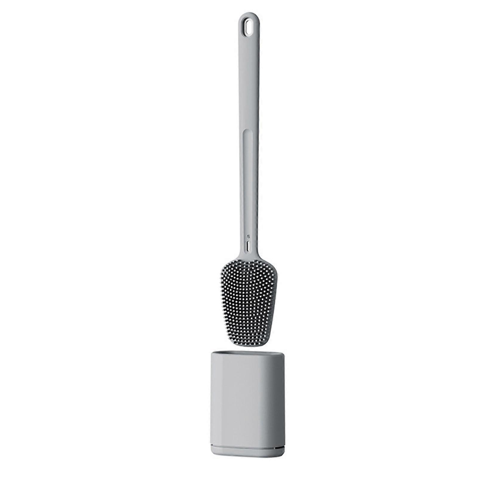 Toilet Brush Detachable Long Handle With Base Soft Rubber No Dead Corners Toilet Cleaning Brush Tool Reusable