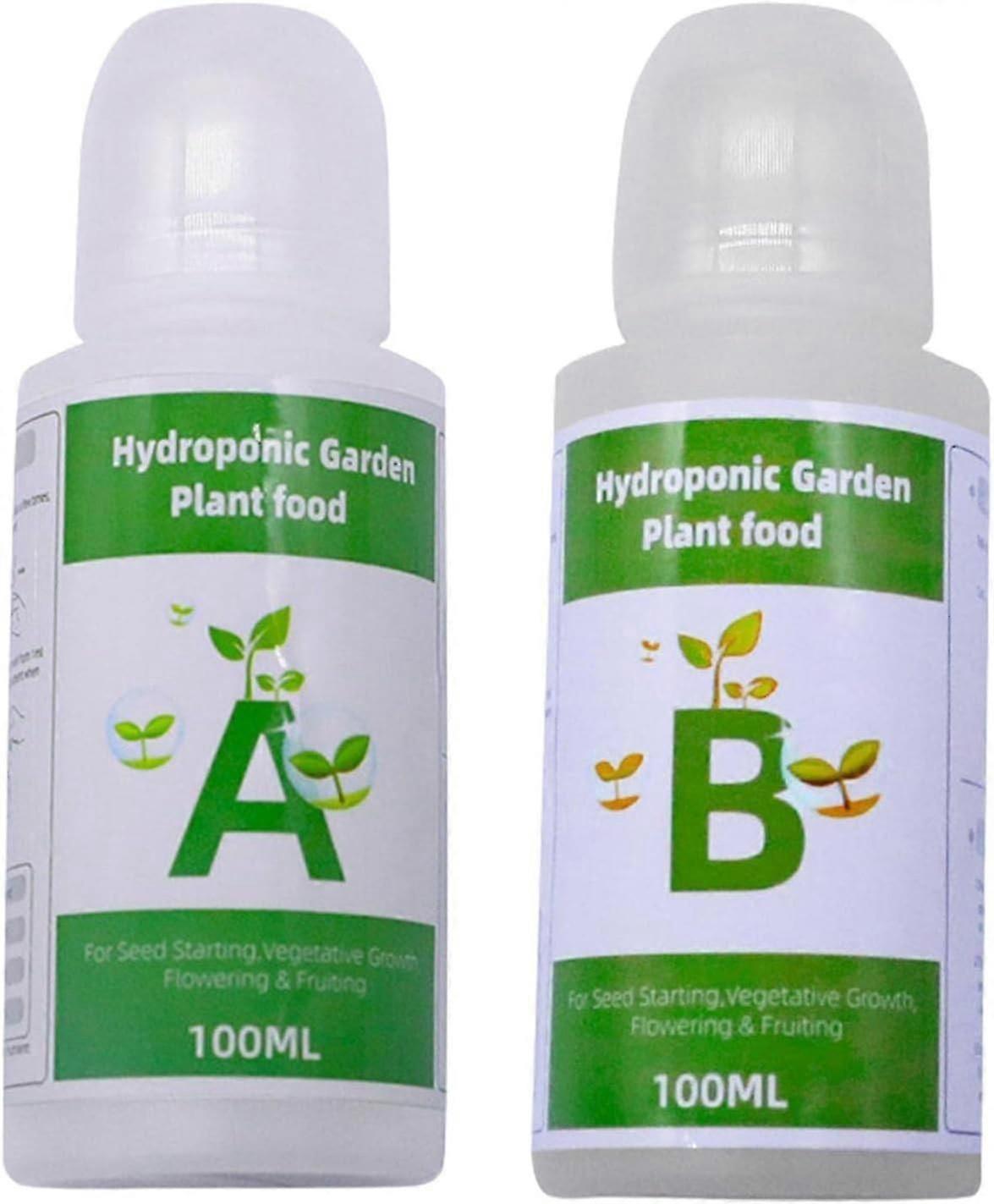 Plant Universal Nutrient Solution Hydroponic Garden Plant Food Liquid Fertilizer A+B Two Part Set Liquid Plant Growing Nutrient Formula Fertilizer For