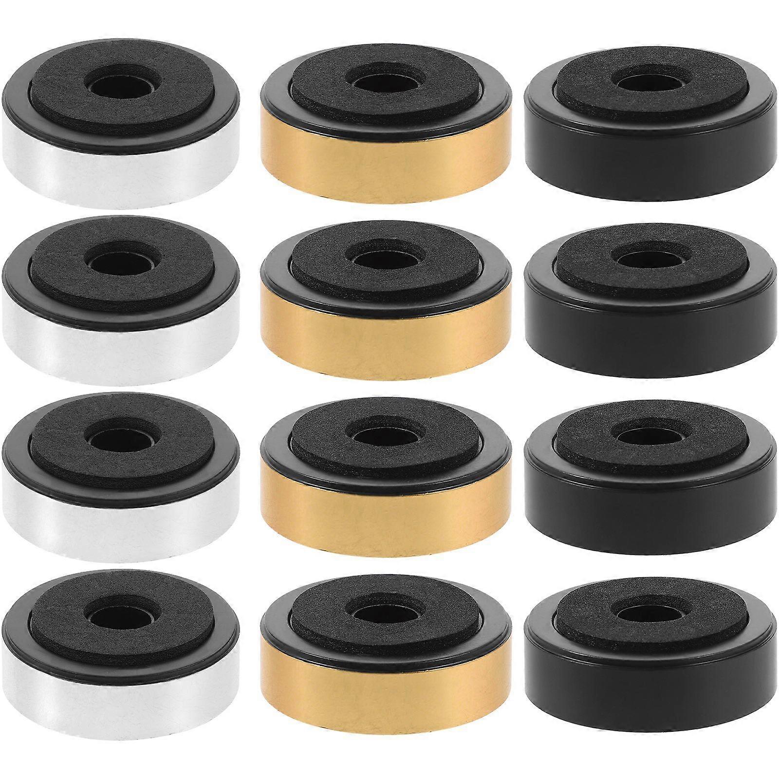 12pcs Speaker Feet Subwoofer Isolation Feet Speaker Isolation Base Mats Floor Protector Mats