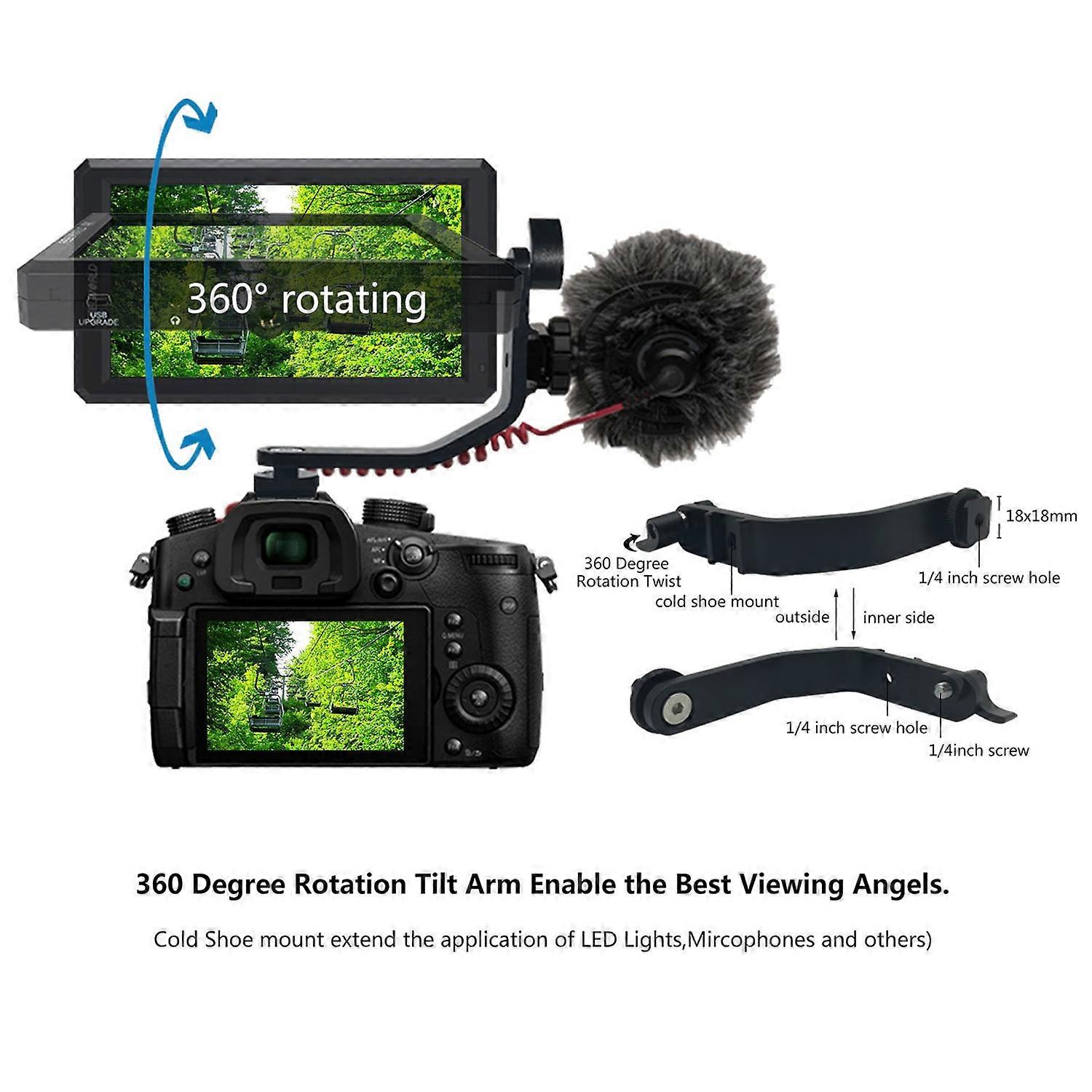ANDYCINE A6 5.7 Inch DSLR Camera Field Monitor Director Video Monitor 450nits Brightness with 4K HDM