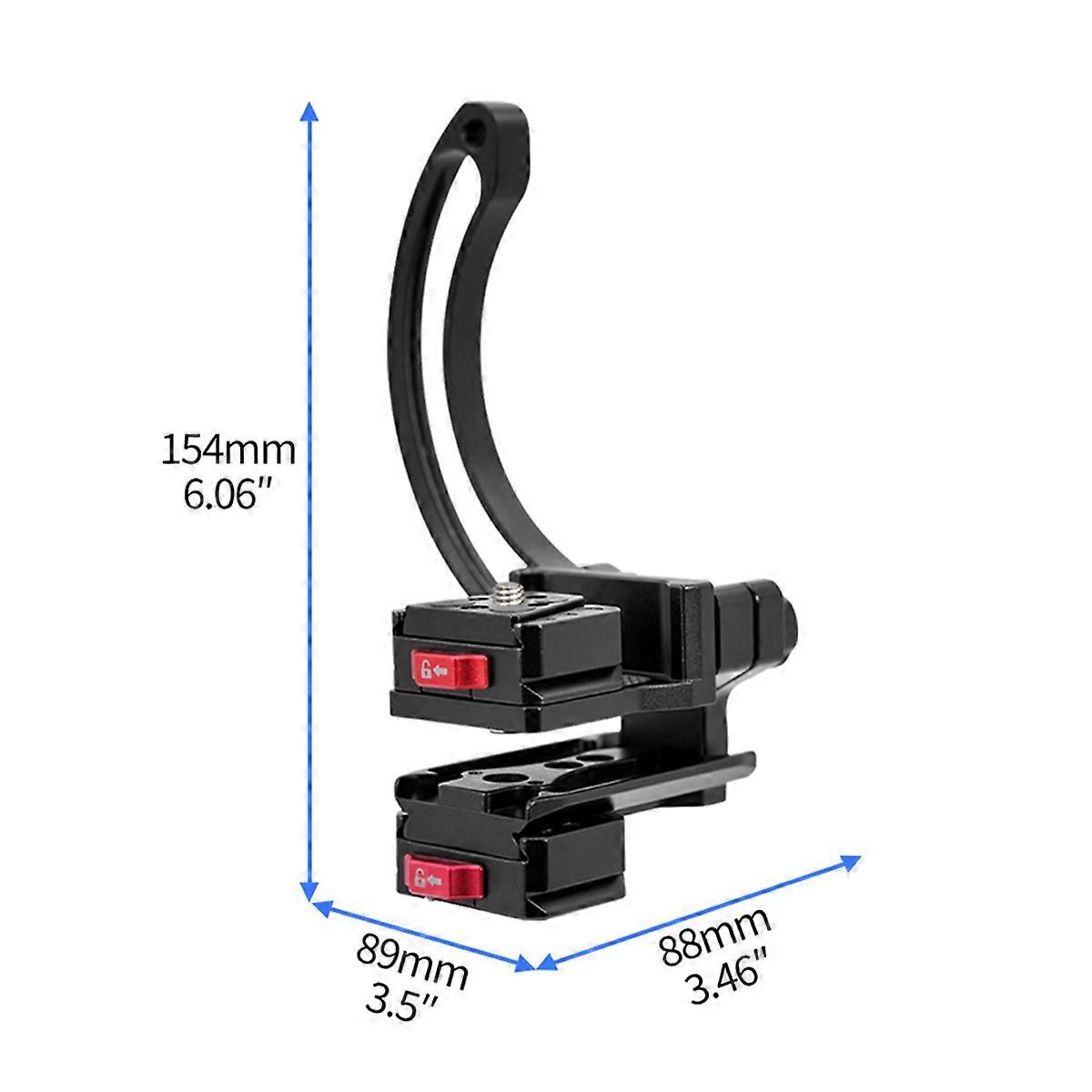 الألومنيوم عدسة الكاميرا دعم قوس نصف دائري حلقة أفقية عمودية سريعة التبديل جبل رحلة