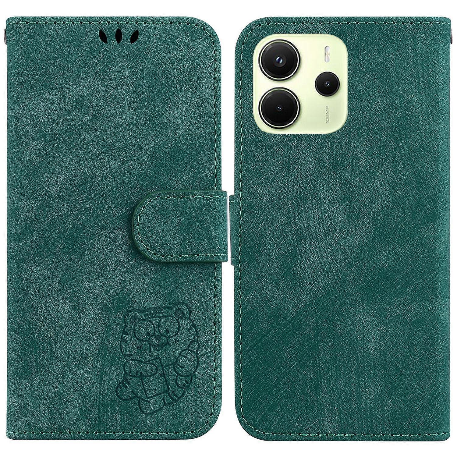 Little Tiger Embossed Leather Phone Case