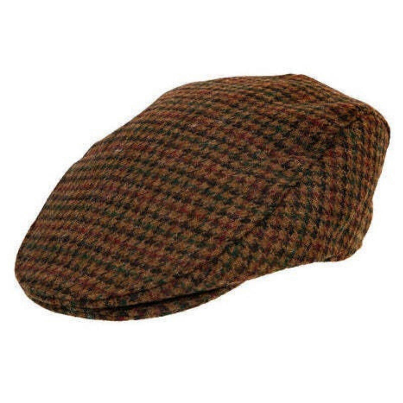 Dents Abraham Moon Yorkshire Wool Dogtooth Flat Cap Hat