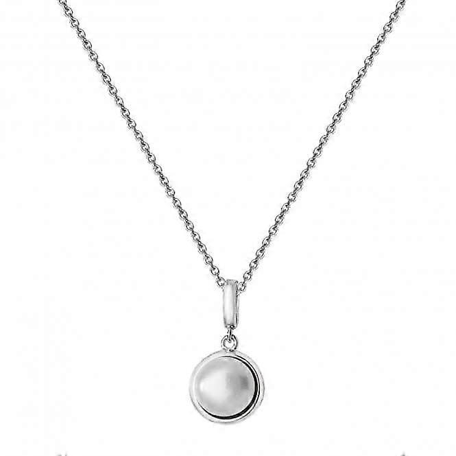 Acotis Silver Necklace Rhodium Plated Pearl G3347