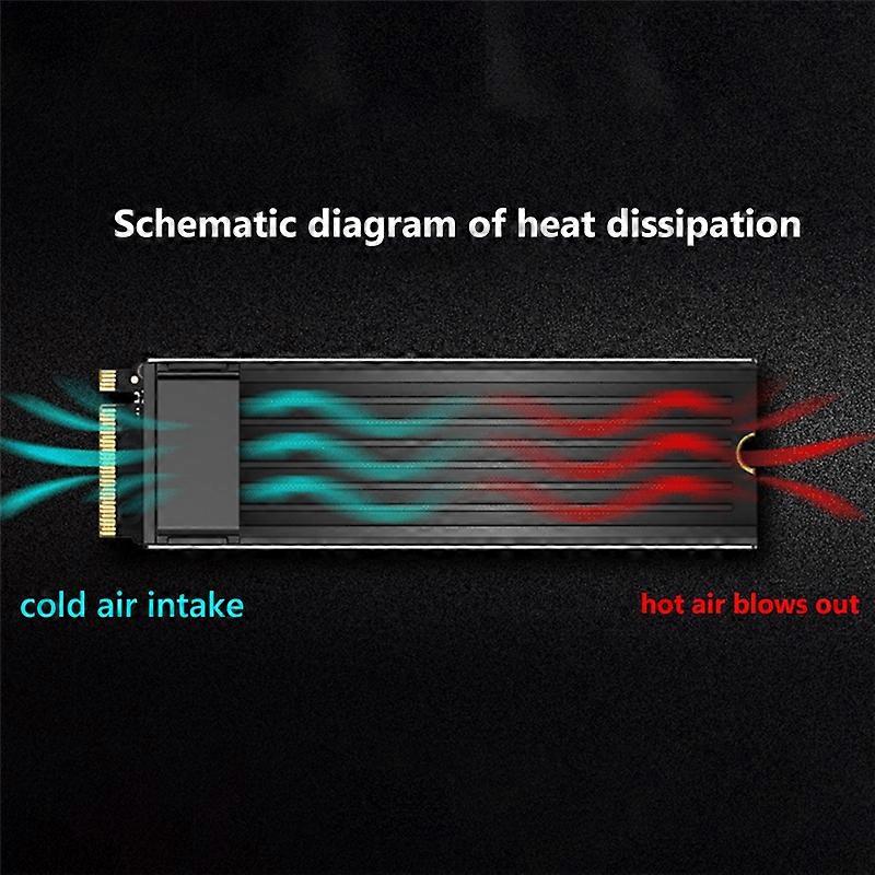 M.2 SSD NVMe Heat Sink M2 2280 Solid State Disk Air Circulation Radiator with Fan Aluminum Heatsink 