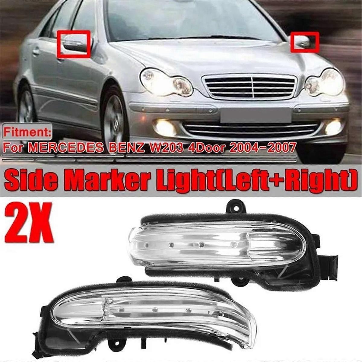 Left+Right Reversing Turn Signal Rearview Mirror Side Light for Mercedes-Benz 03-07 C W203 A20382015