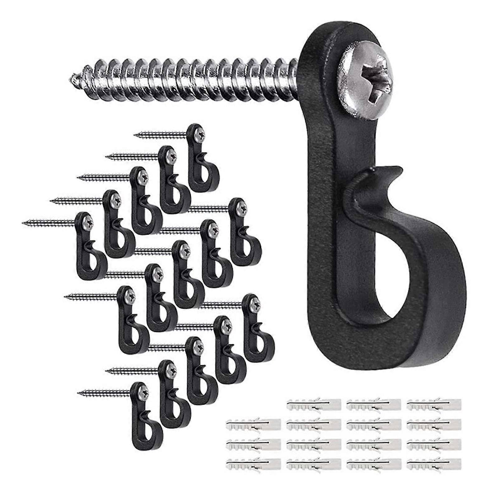 GPB 15PCS Hanger Hooks for String Lights with Screw Indoor Outdoor Light Hooks Clips for Hanging Fairy Lights Patio Light