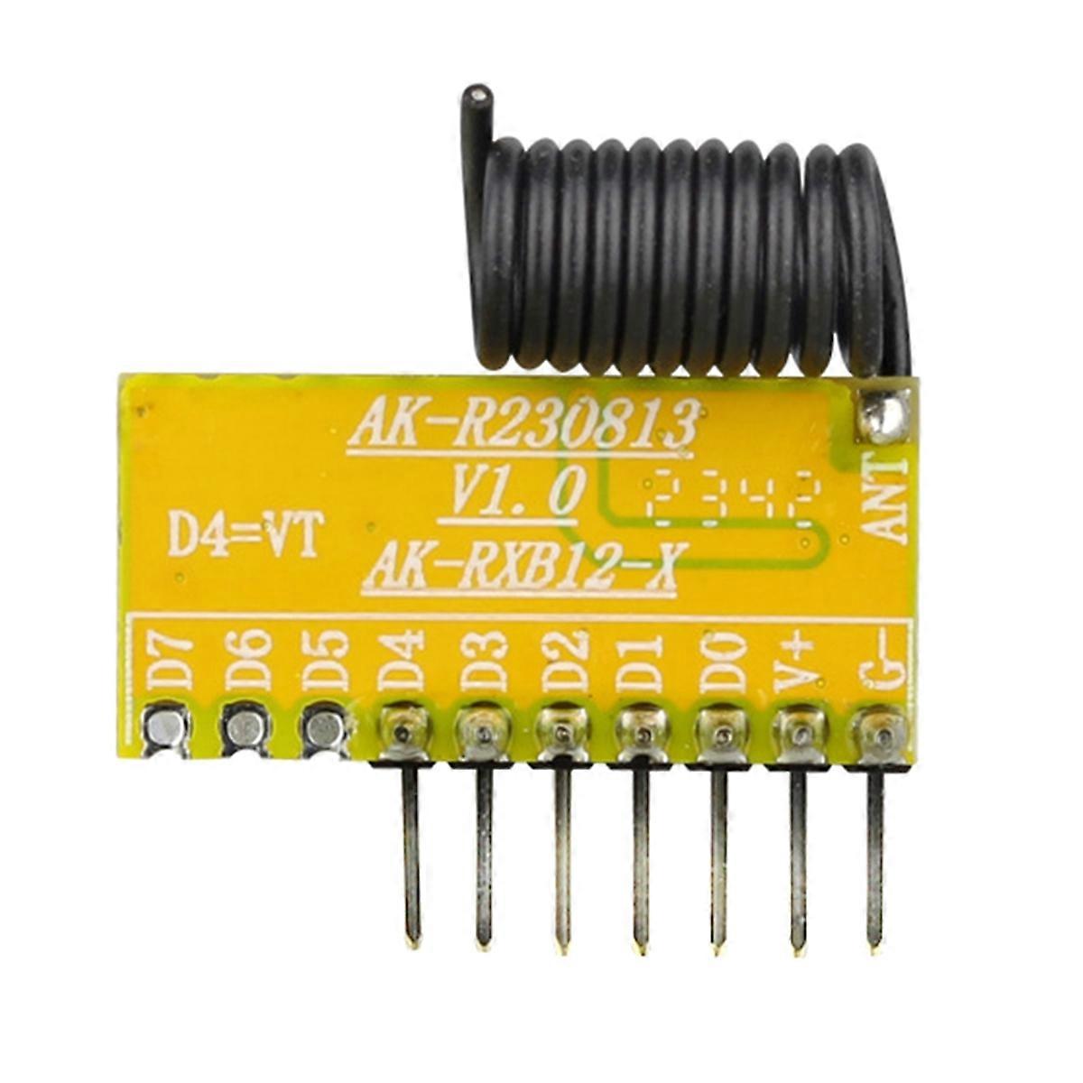 315Mhz 8CH Superheterodyne Receiving Module with Decoding 8-Way Control for Door Access Wireless Si