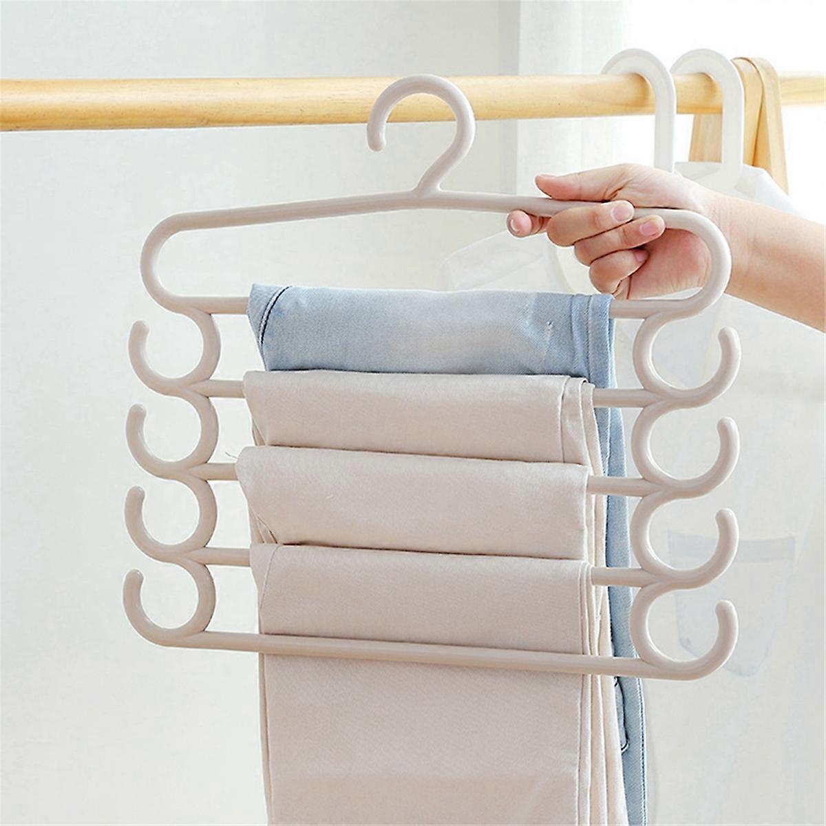 Pants Rack Multifunctional Household Saving Space Clothes 5 Layers A