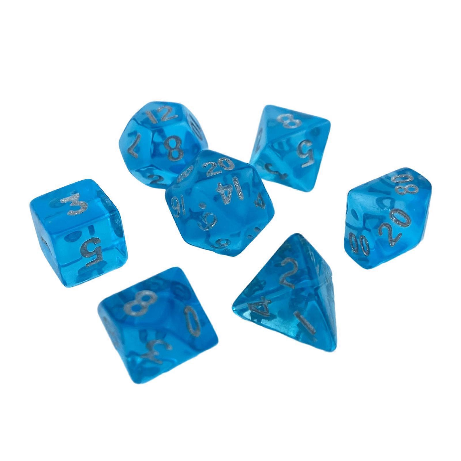 Pequeños dados poliédricos transparentes de múltiples caras Dados de juego acrílico de tamaño pequeño Dados de juego de mesa portátiles para juego de rol 07 | ES Pequeños dados poliédricos transparentes de múltiples caras Dados de juego acrílico de tamaño pequeño Dados de juego de mesa portátiles para juego de rol 07 | ES