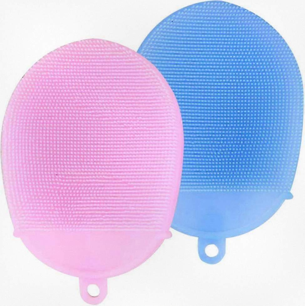 Autolaveuse corporelle en silicone 2 pièces, brosse de bain exfoliante douce pour les soins de la peau