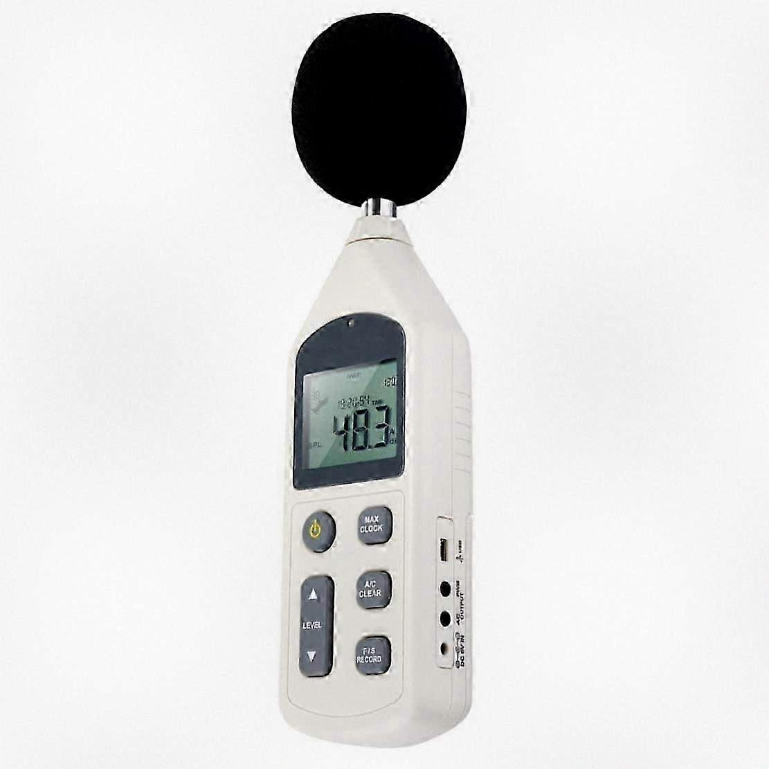 Compact Digital Sound Level Meter, Portable Decibel Tester 30-130dB with LCD Display, Fast/Slow Response for Accurate Noise Measurement