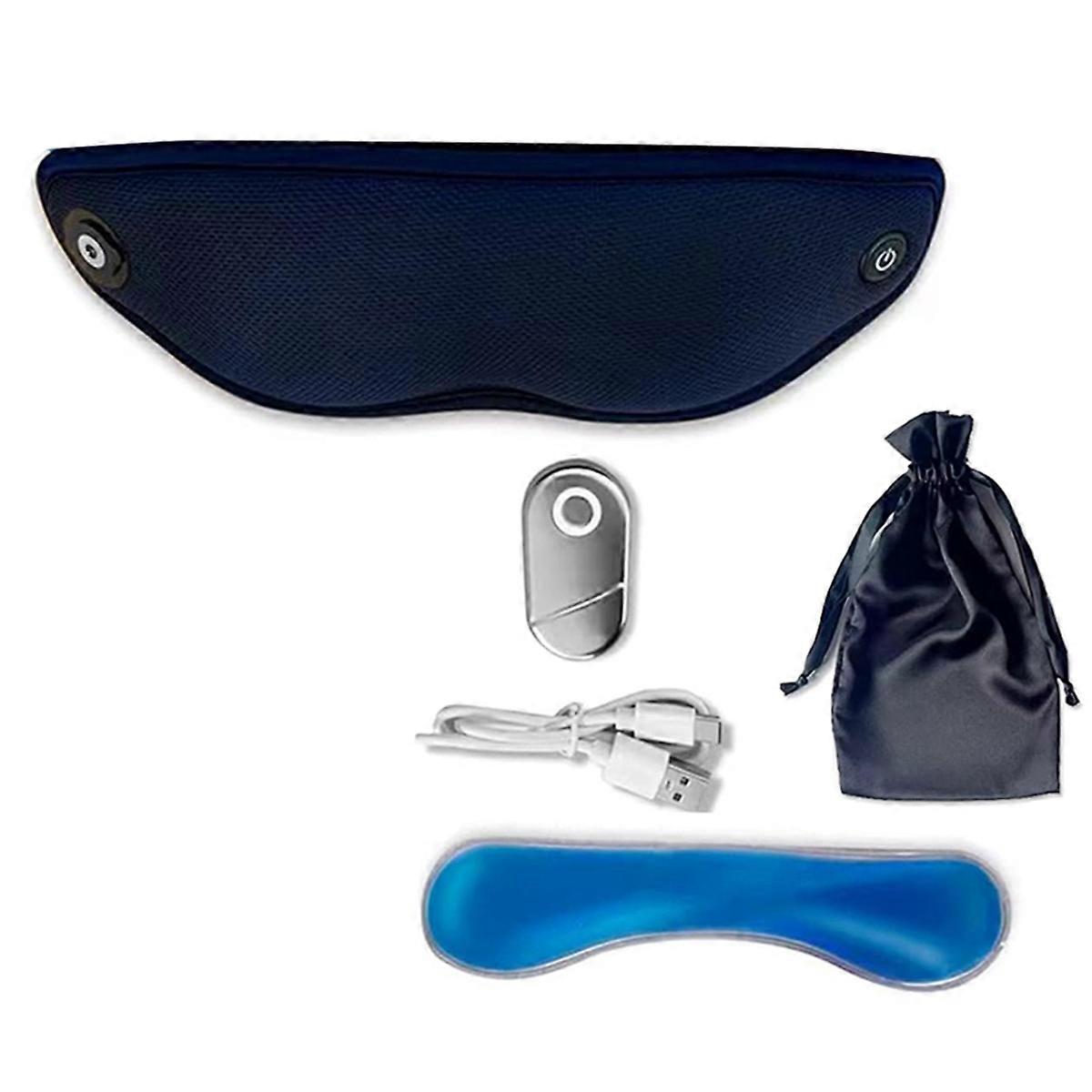 Heated Eye Mask with Vibration and Massager Rechargeable Heated Eye Mask Massager Relieves Eye Discomfort
