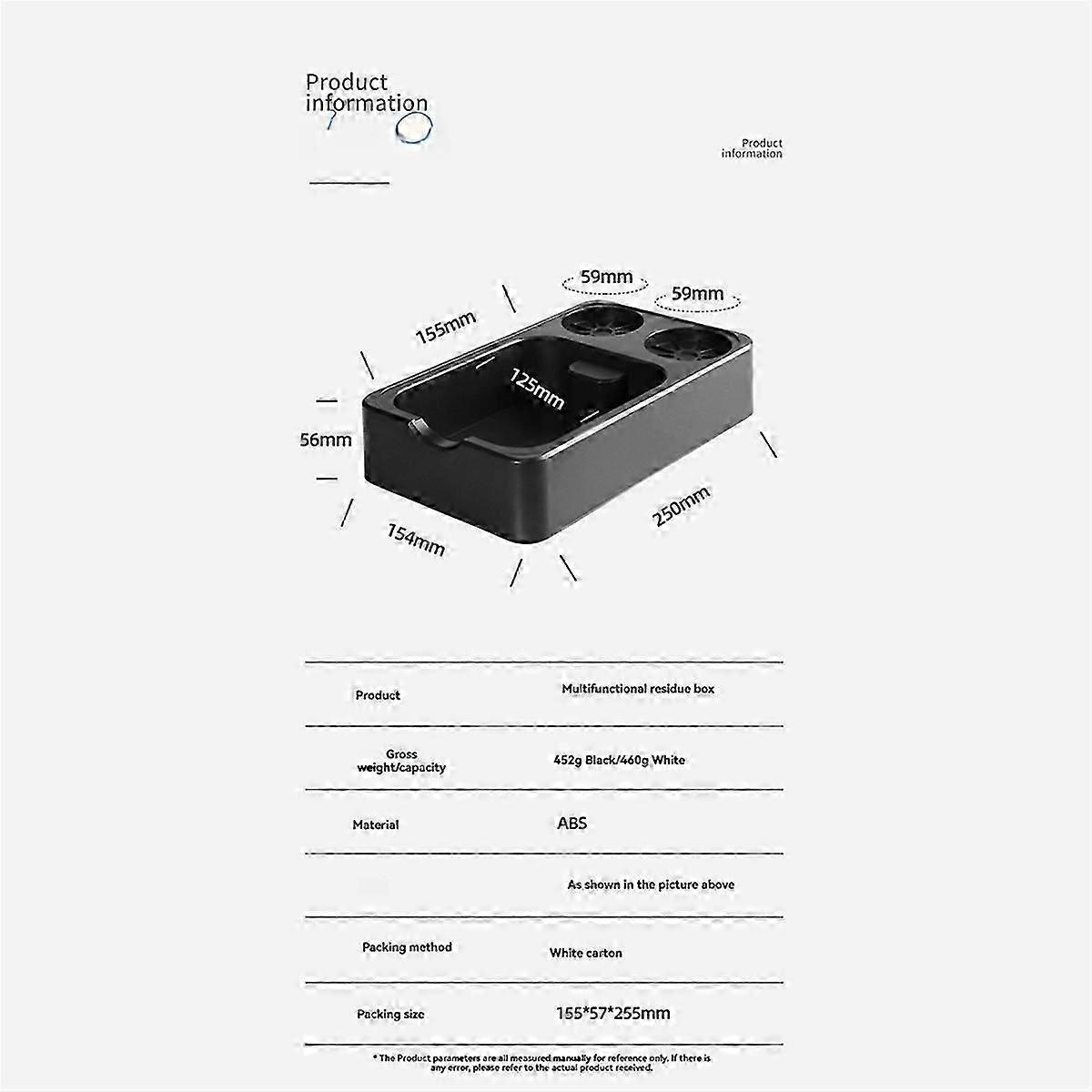 Espresso Tamping Station Espresso Organizer Box Coffee Filter Tamper Holder for Counter Top Coffee Tools Organzier A