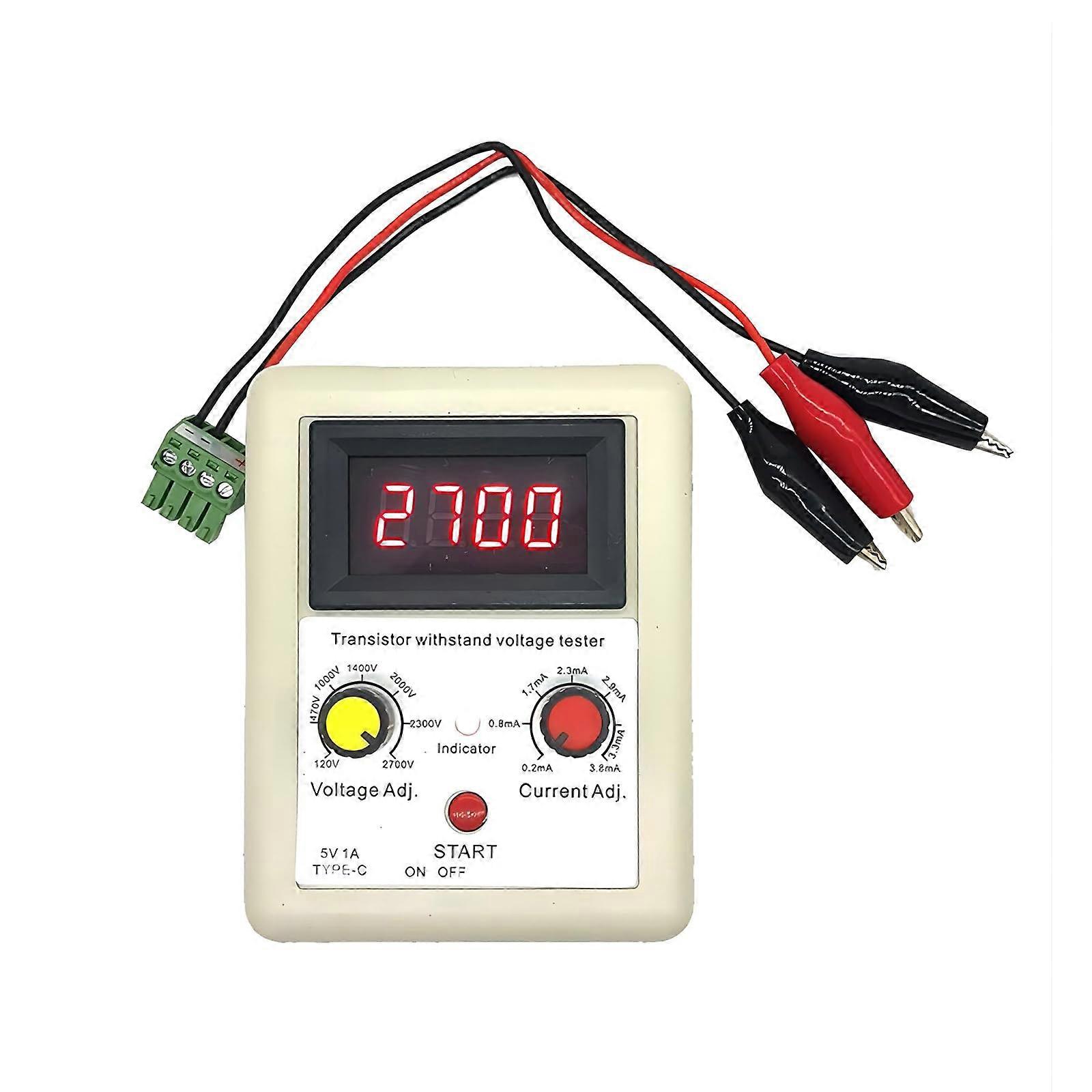 Precision Transistor Tester, Multifunctional, Digital Display, Diodes, Triode, Capacitance Meter, Red Light
