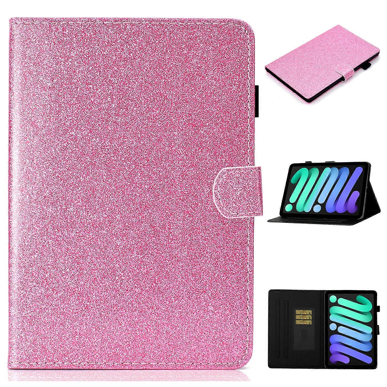 For iPad mini 2024 / mini 6 Glossy Glitter Powder Horizontal Flip Leather Tablet Case with Holder & Card Slot & Sleep / Wake-up Function