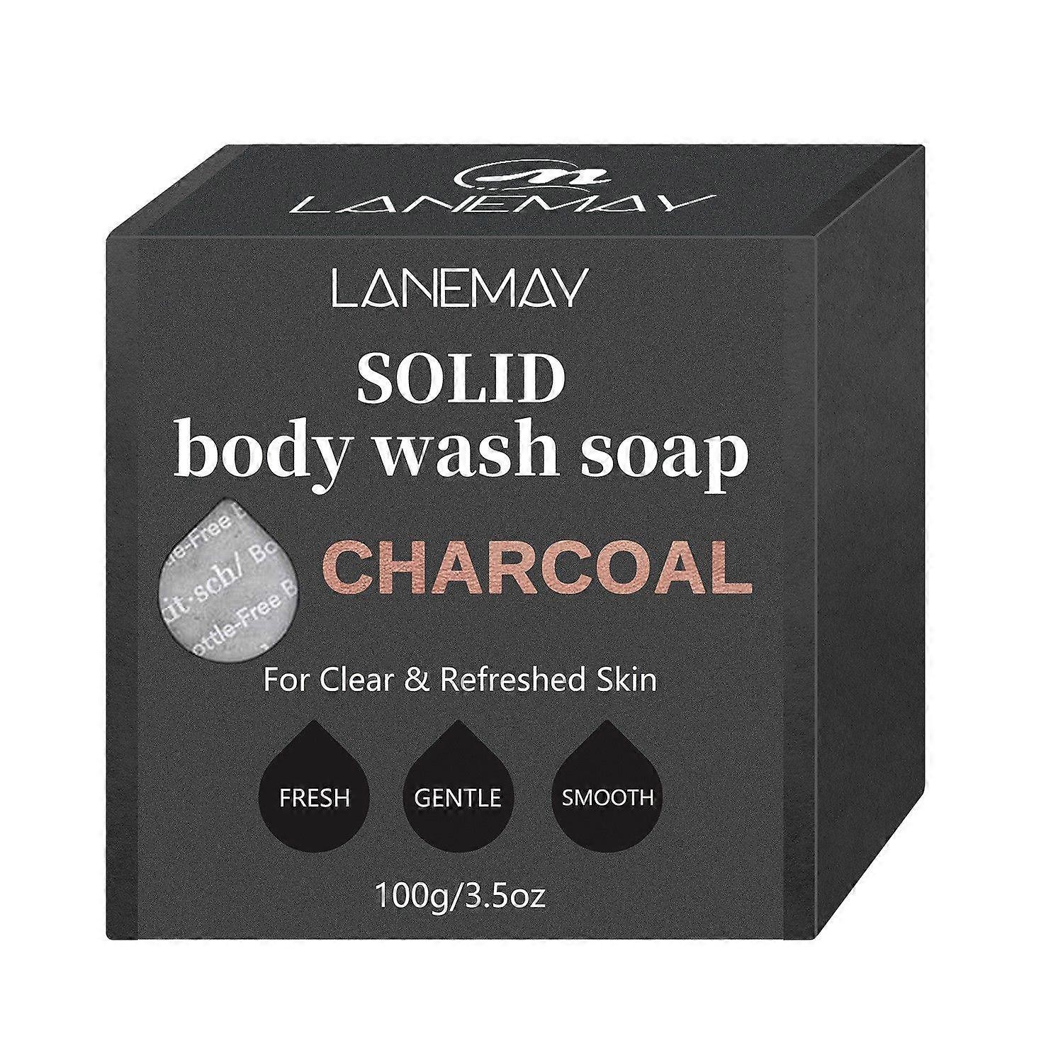 Handmade Charcoal Soap Bar, Solid Body Wash Soap, Removes Excess Oil , Deep Cleansing and Refreshing Soap Bar, Moisturizing, Daily Skincare