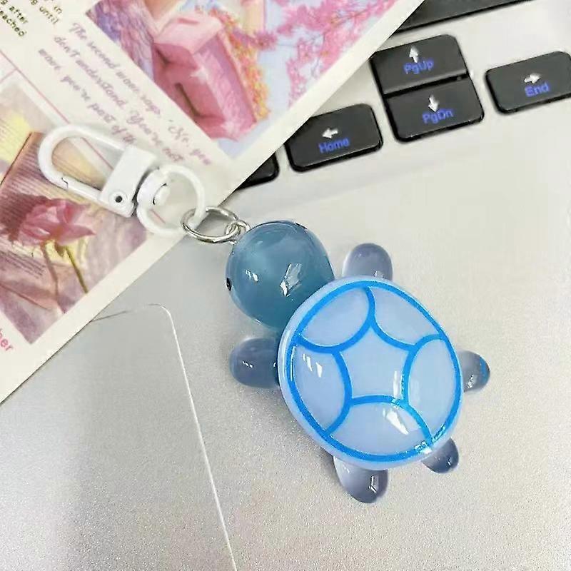 Cartoon Resin Luminous Turtle Ornament Keychain Glow-in-the-dark Color Turtle Keyring Bag Pendant Accessor Girlfriends Gifts