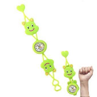 Clip-on Hanging Lapel Watch Badge Reel  Outdoor Kids Silicone Cartoon Twist Bracelet Bracelet Breathable Quartz Watches
