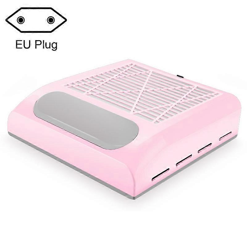 80W Manicure Vacuum Cleaner With Pull-Out Filter, Specification: EU Plug (Pink)