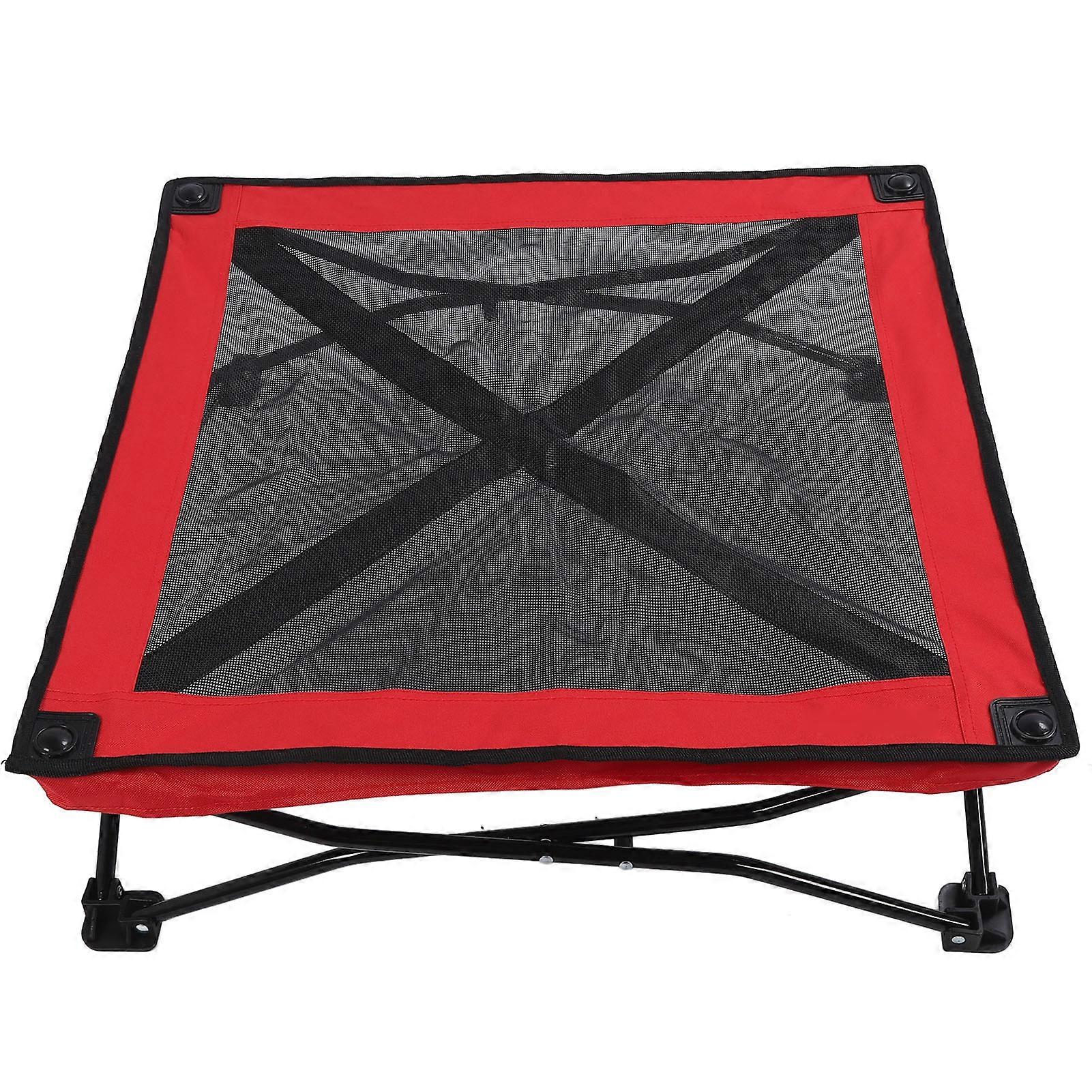 Pet Folding Breathable Stable Support Scratch Resistant Portable Cat Dog Elevated Bed for Outdoor Camping