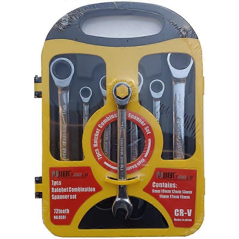 7-Piece Inner Hexagon Wrench Open Spanner Ratchet Two-Way Wrench