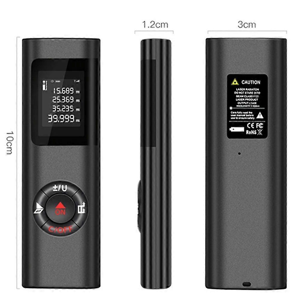 Mini Laser Distance Meter 40M 60M Measure Infrared Rangefinder USB Rechargeable Portable Handheld Laser Range Finder Tape Tools