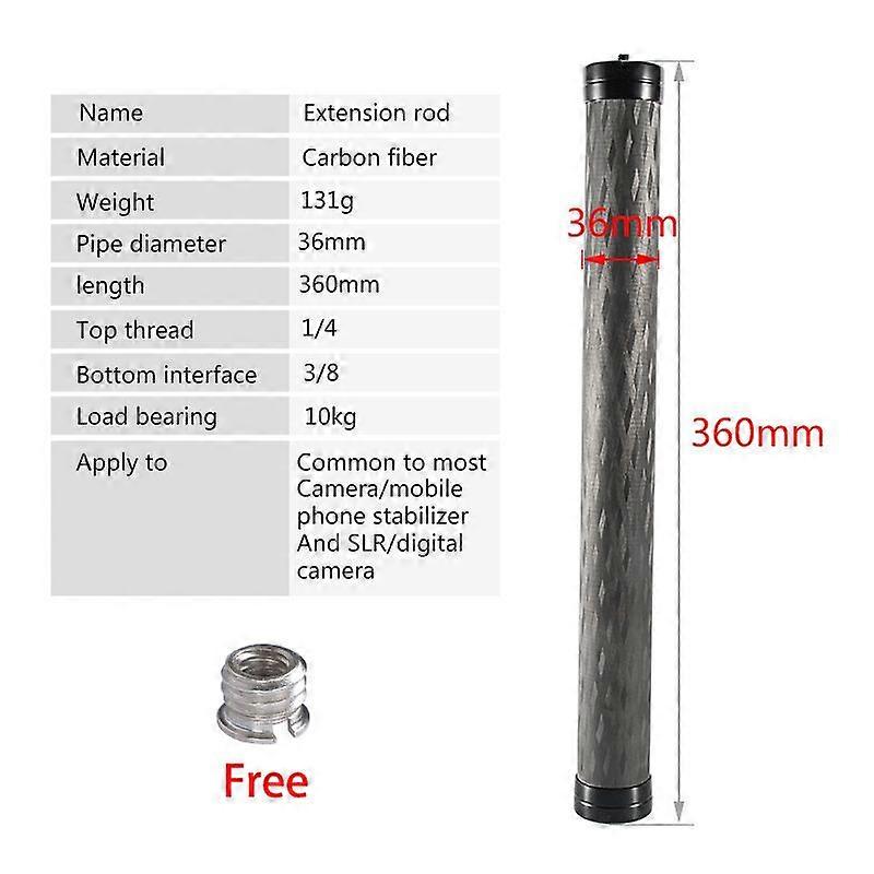 Professional Tripode 1/4 or 3/8 Screw Handheld stabilizer adapter Adjustable Tripod  Monopod Mount Extension Rod For DSLR Camera
