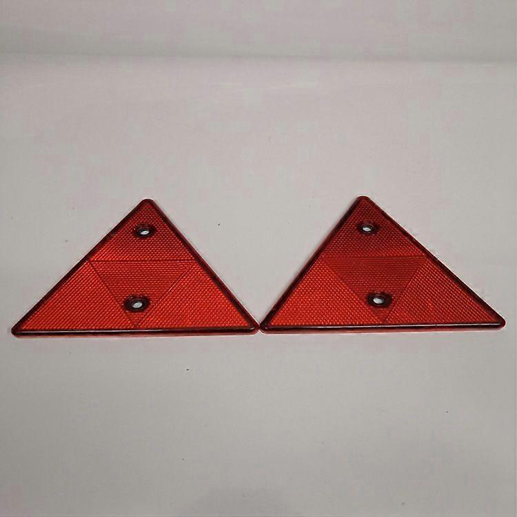 Pair of Triangle Warning Reflectors for Trailers/Caravans - Red (15*15cm)