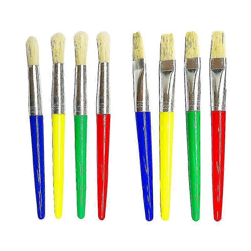 Kids Paint Brushes Set Flat Tip for Art Craft