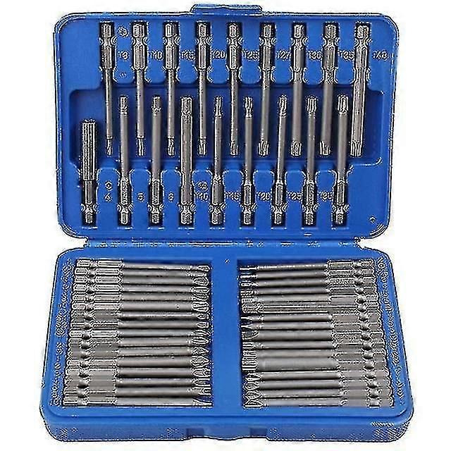 passend für Schraubendreher 50 Stück 75mm extra lange Reichweite Bit-Set Sicherheitsschraubendreher-Bits Torx Star Hex Spline Broca-YI WU CHUN HUI