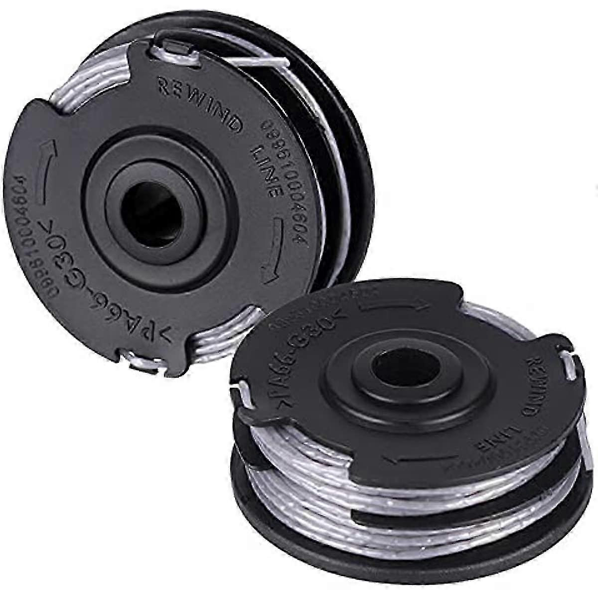 2 Pcs 6m Spool & Line Twin Cutting for Greenworks G40LT G40LT30 21107 Grass Trimmers Strimmer Spool
