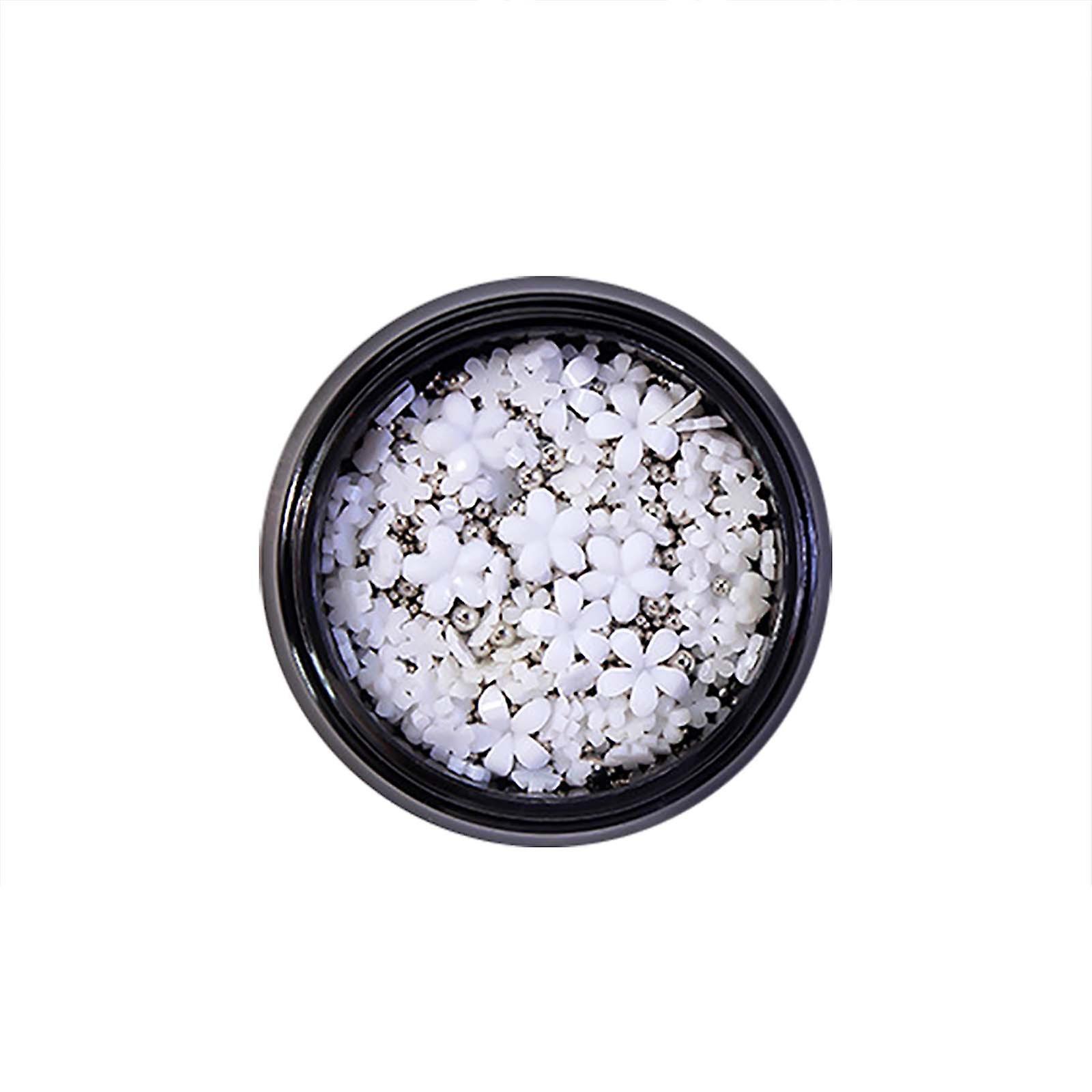 Resin Five-petal Flower Small White Flower Three-dimensional Fingertip Disc