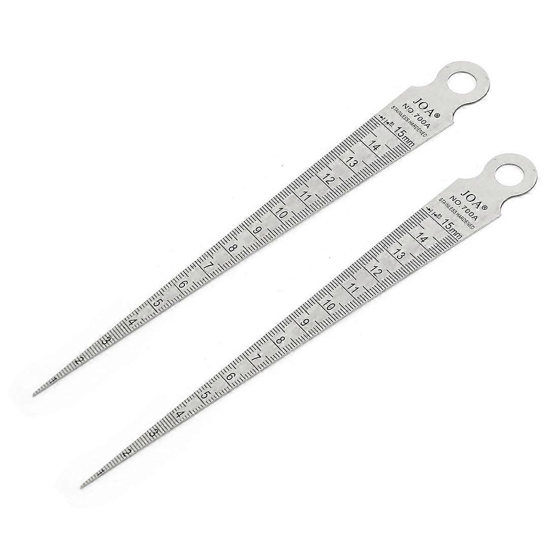 IIVVERR 2 Pcs Gap Hole Taper Metric Gauge Stainless Hardened 115mm Measure Tool